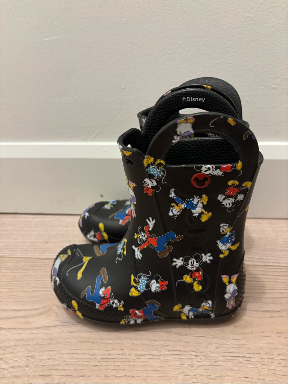 CROCS C13 Disney Kids' Black Mickey & Friends Rain Boots